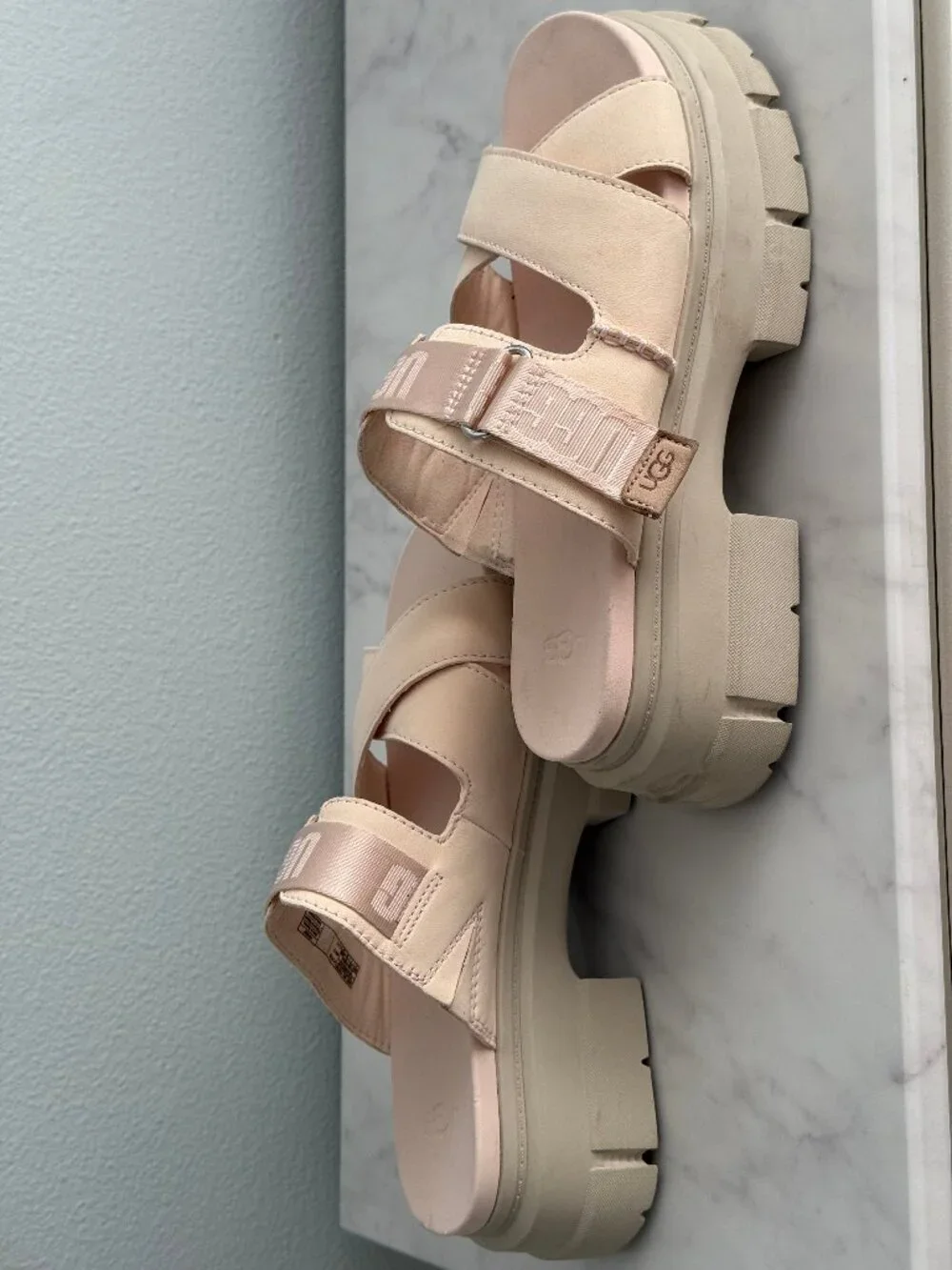 UGG® Ashton Platform Slide Sandal, ROSY BEIGE